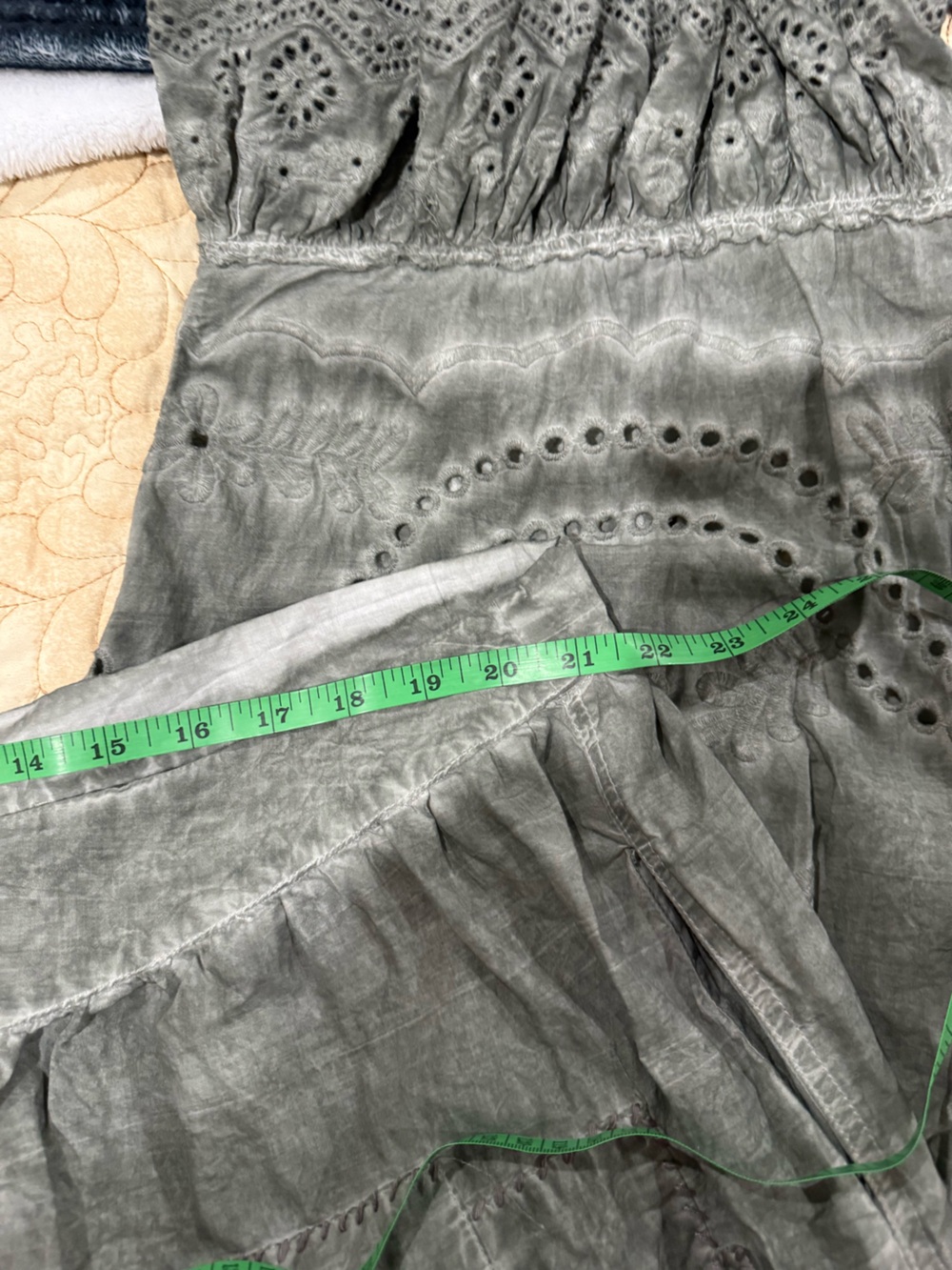 Jaded Gypsy Eyelet bloomers - CHARCOAL/OLIVE - 100% COTTON one size - Picture 5 of 10